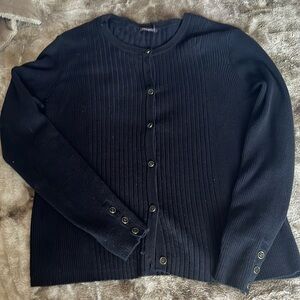 J.McLaughlin Classic Cardigan Sweater Gold Buttons Womens Size Medium